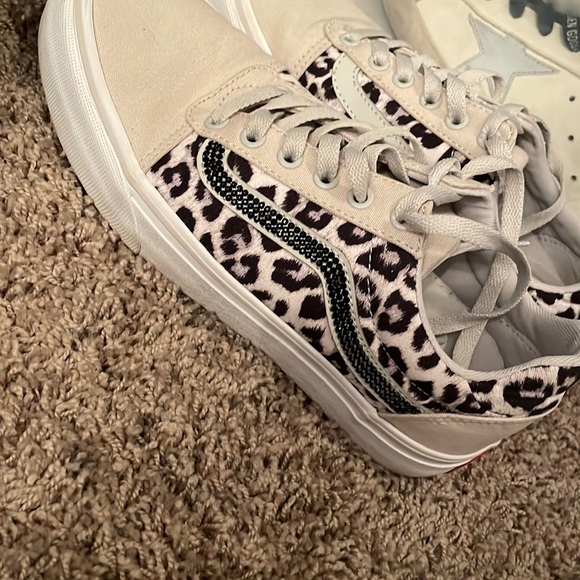 bedazzled white vans